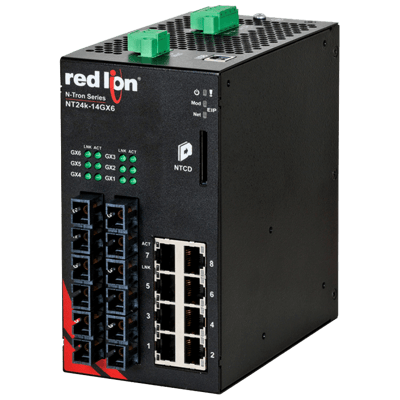 Red Lion Industrial Ethernet Switch, NT24k-14GX6